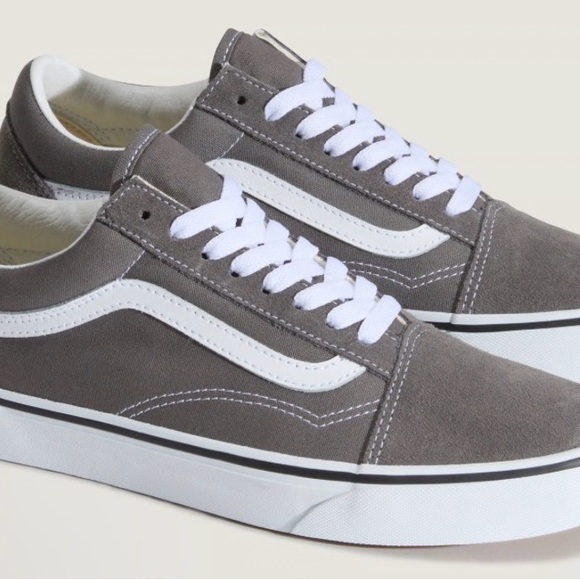Vans Shoes - Vans Old Skool Gray and White Suede Low Top Sneakers